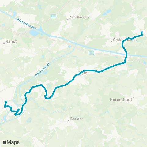 De Lijn Vorselaar - Grobbendonk - Nijlen - Lier map