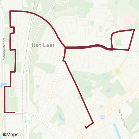 De Lijn Luchtbal - AZ Jan Palfijn - Merksem Nolfplein map