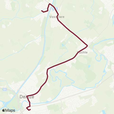 De Lijn Nevele - Sint-Martens-Leerne - Deinze map