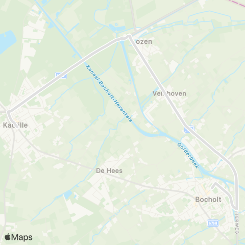 De Lijn Bocholt - Kaulille map