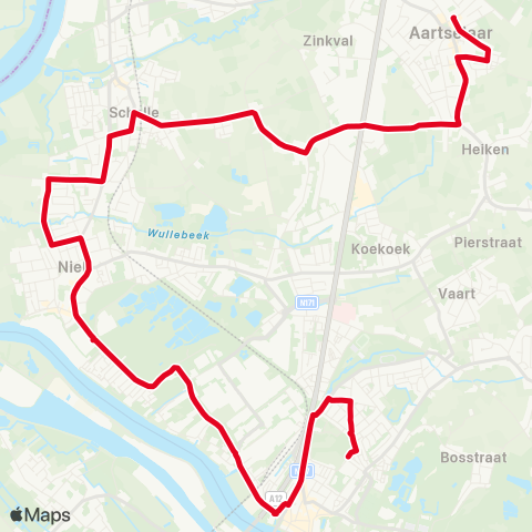 De Lijn Aartselaar - Niel - Boom map