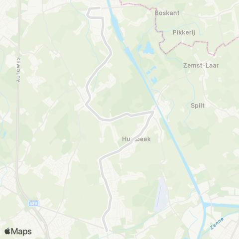 De Lijn Grimbergen - Humbeek - Kapelle-op-den-Bos map