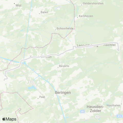 De Lijn Tessenderlo - Hechtel map