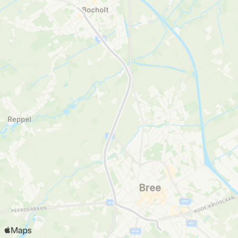 De Lijn Bocholt - Bree map