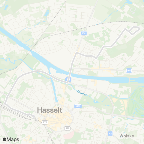 De Lijn Kiewit Bewel - Hasselt map