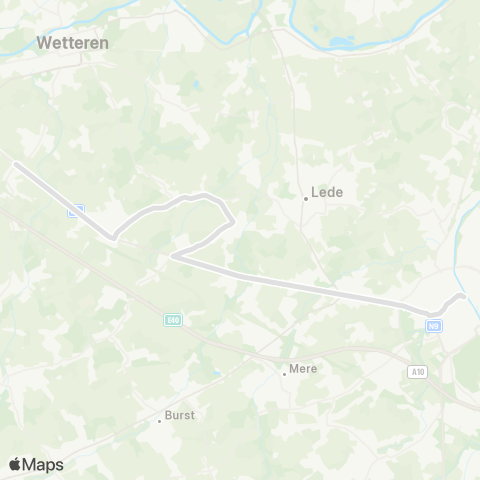 De Lijn Aalst - Erpe Vijfhuizen - Impe - Oordegem - Massemen map