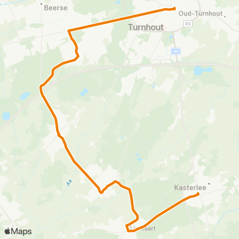 De Lijn Kasterlee - Tielen - Vosselaar - Turnhout map