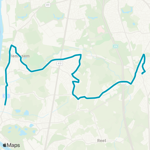 De Lijn Kontich Scholen - Aartselaar - Schelle map