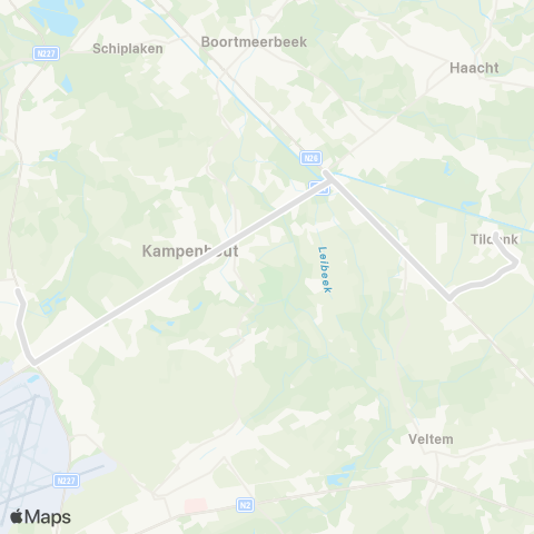 De Lijn Perk - Kampenhout - Tildonk map