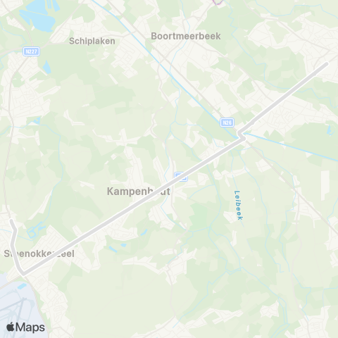 De Lijn Perk - Kampenhout - Haacht map