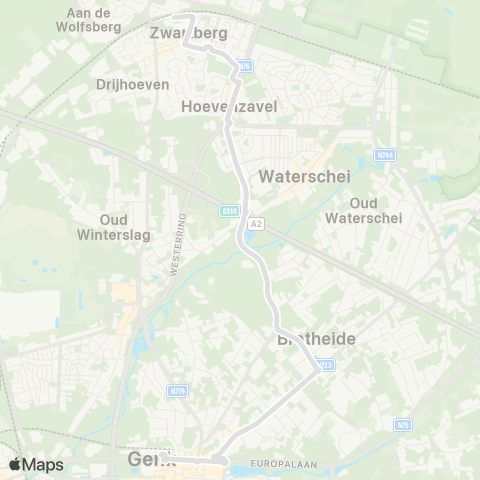 De Lijn Genk - Zwartberg map