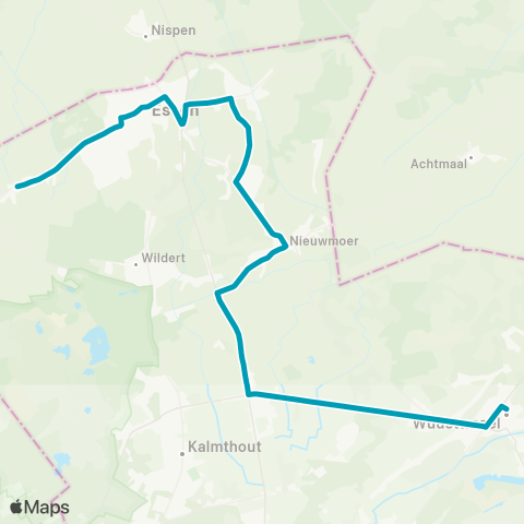 De Lijn Essen Hoek - Horendonk - Wuustwezel map