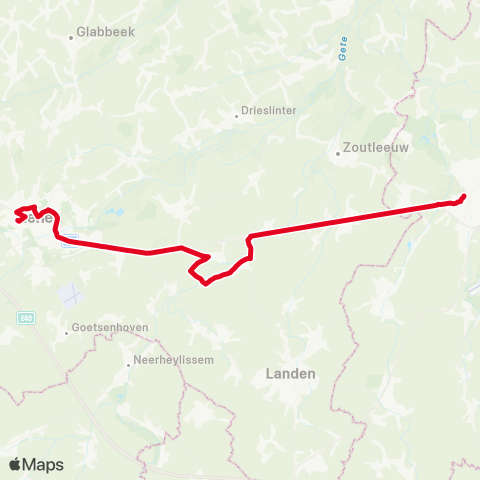 De Lijn Tienen - St-Truiden map