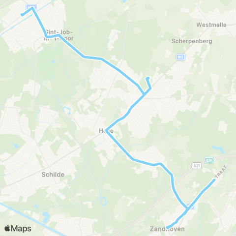 De Lijn Sint-Job-in-'t-Goor - Westmalle - Zandhoven map