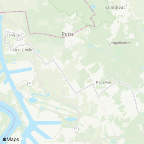 De Lijn scholen Brasschaat - Kapellen - Stabroek - Zandvliet map