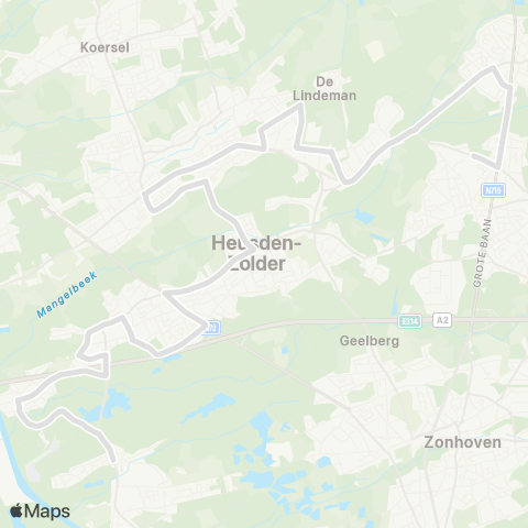 De Lijn Houthalen-Helchteren - Bolderberg map