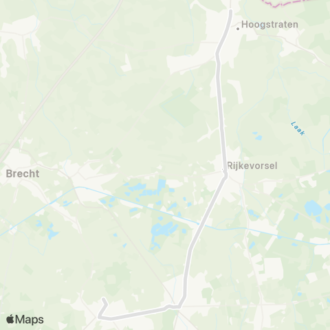 De Lijn Hoogstraten - Rijkevorsel - Oostmalle - Westmalle map