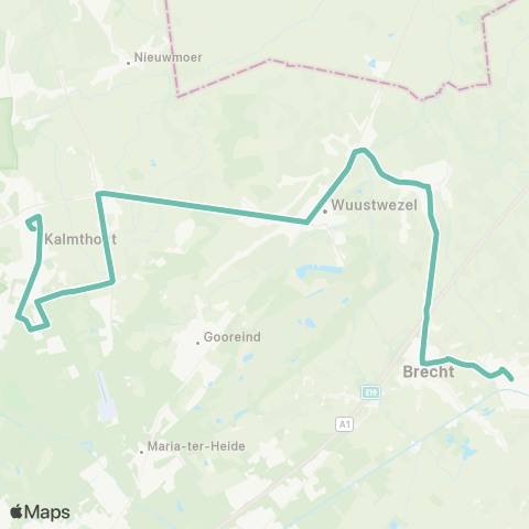 De Lijn Sint-Lenaarts - Wuustwezel - Kalmthout map