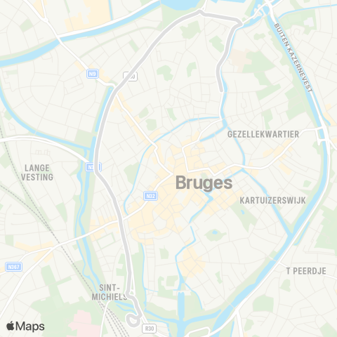 De Lijn Brugge Station - Spermalie map