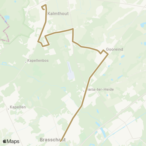 De Lijn Kalmthout - Gooreind - Brasschaat map