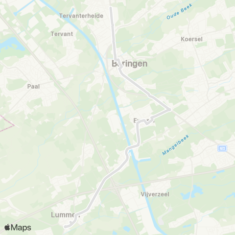 De Lijn Beringen - Lummen map