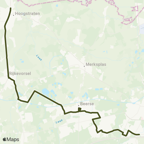 De Lijn Turnhout - Hoogstraten map