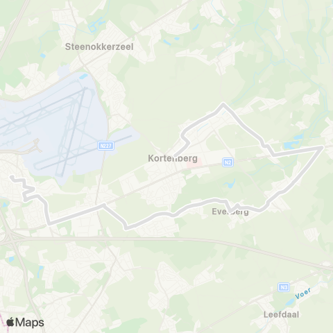 De Lijn Kortenberg - Erps-Kwerps - Everberg - Zaventem map