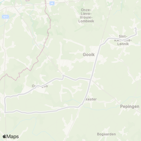 De Lijn SGI Lennik - Vollezele - Oetingen map