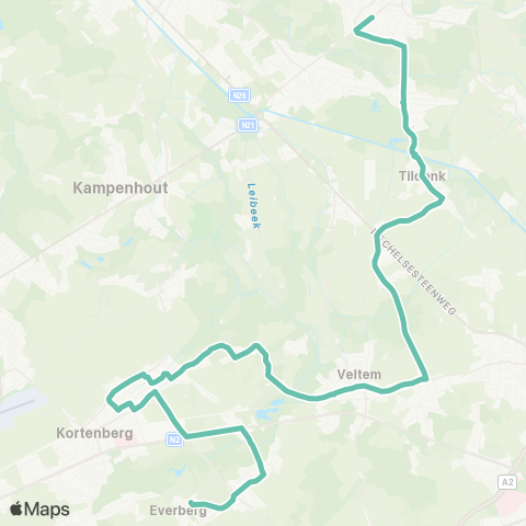 De Lijn Haacht - Meerbeek map