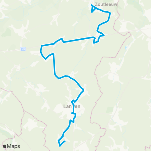 De Lijn Waasmont - Zoutleeuw map