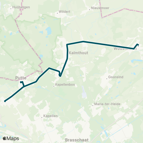 De Lijn Wuustwezel - Kalmthout - Putte - Stabroek map