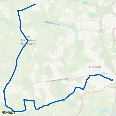 De Lijn schoolbus Schepdaal - Dilbeek map