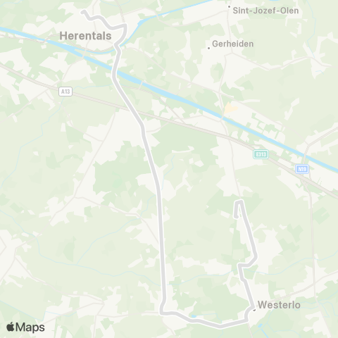 De Lijn Herentals - Olen - Westerlo - Tongelsbos map