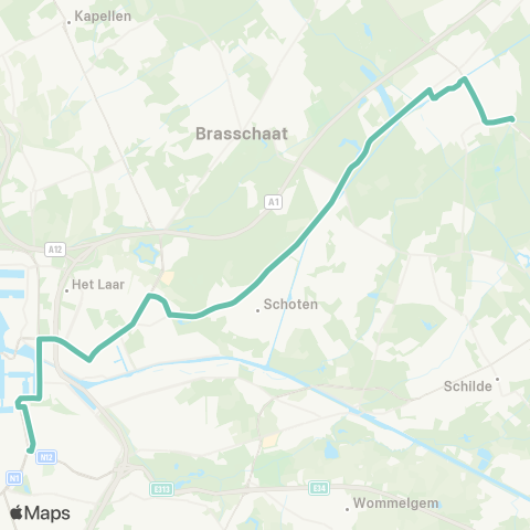 De Lijn St. Job - Antwerpen map