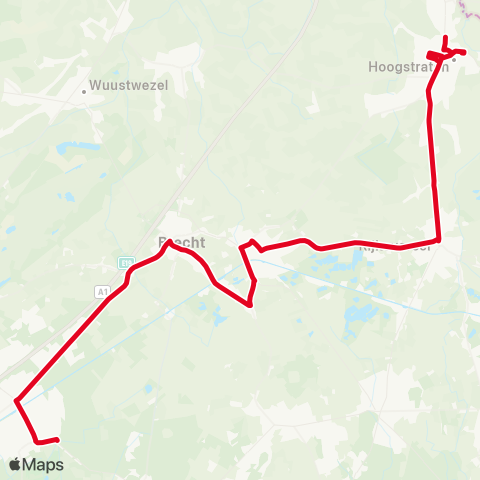 De Lijn Hoogstraten - St. Job map