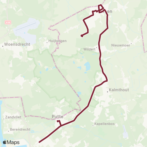 De Lijn Essen - Kalmthout - Stabroek map