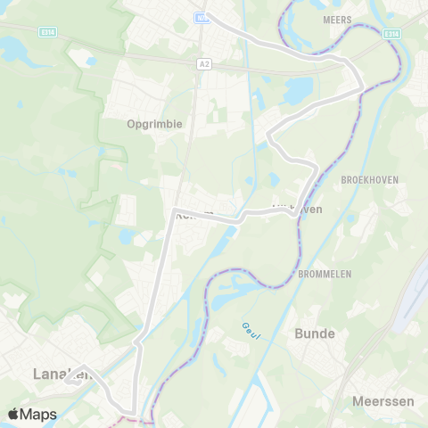 De Lijn Lanaken - Maasmechelen map