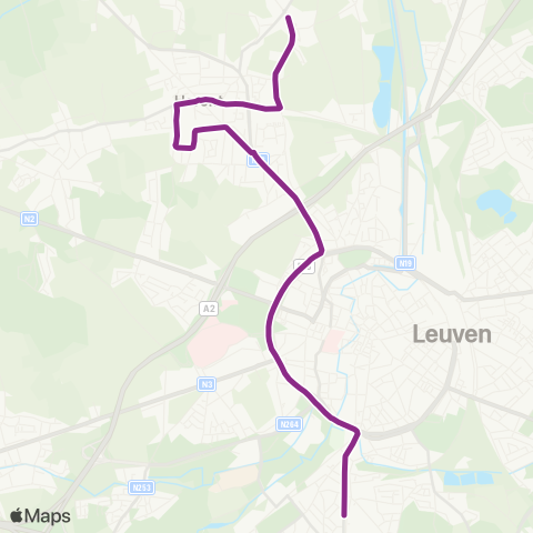 De Lijn Herent - Heverlee Heilig Hart map