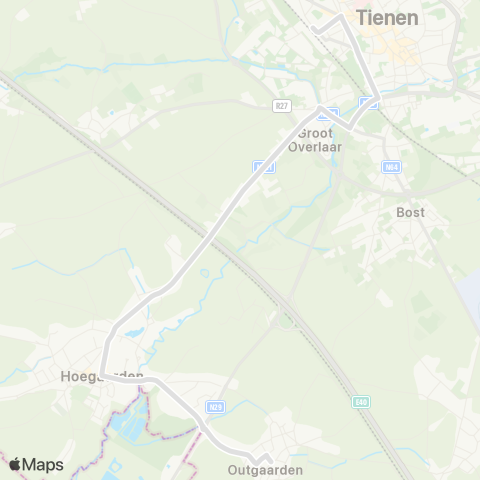 De Lijn Tienen - Outgaarden map