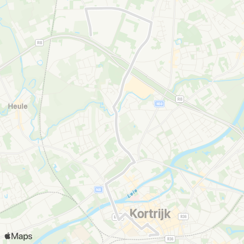 De Lijn Industriezone - Kortrijk map