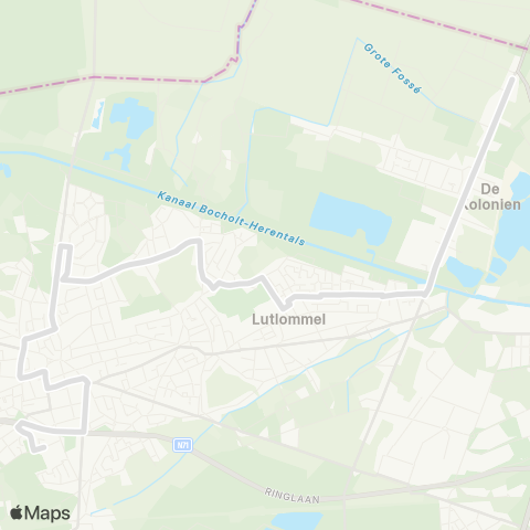 De Lijn Lommel Kolonie - Lommel Provil map