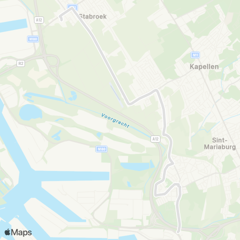 De Lijn scholen Stabroek - Antwerpen P+R Luchtbal map