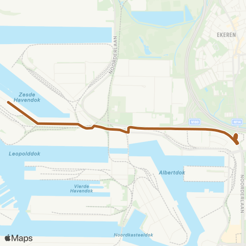 De Lijn (-AOR) Kaai 210 CMB - P+R Luchtbal map