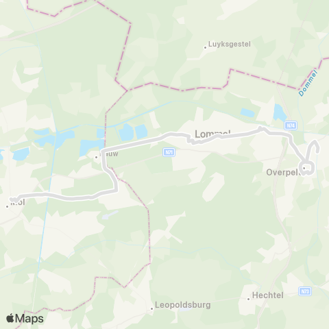 De Lijn Neerpelt - Mol map