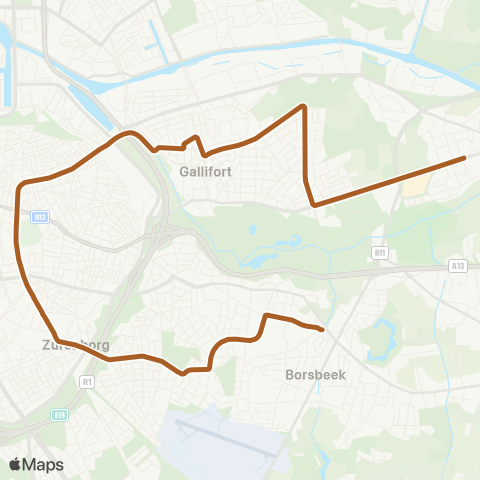 De Lijn Wijnegem - Silsburg map