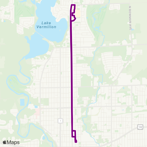 Danville Mass Transit District Vermilion map