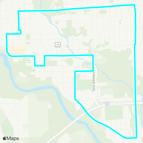 Danville Mass Transit District Douglas Park map