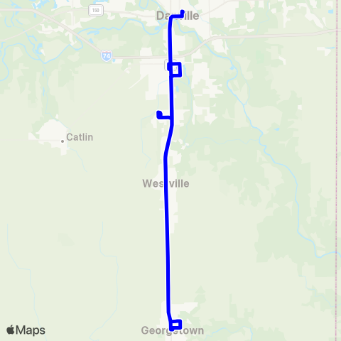 Danville Mass Transit District Georgetown map