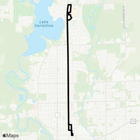 Danville Mass Transit District Vermilion map