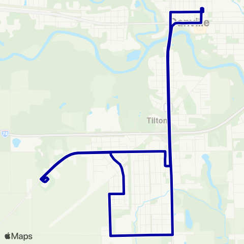 Danville Mass Transit District Tilton map